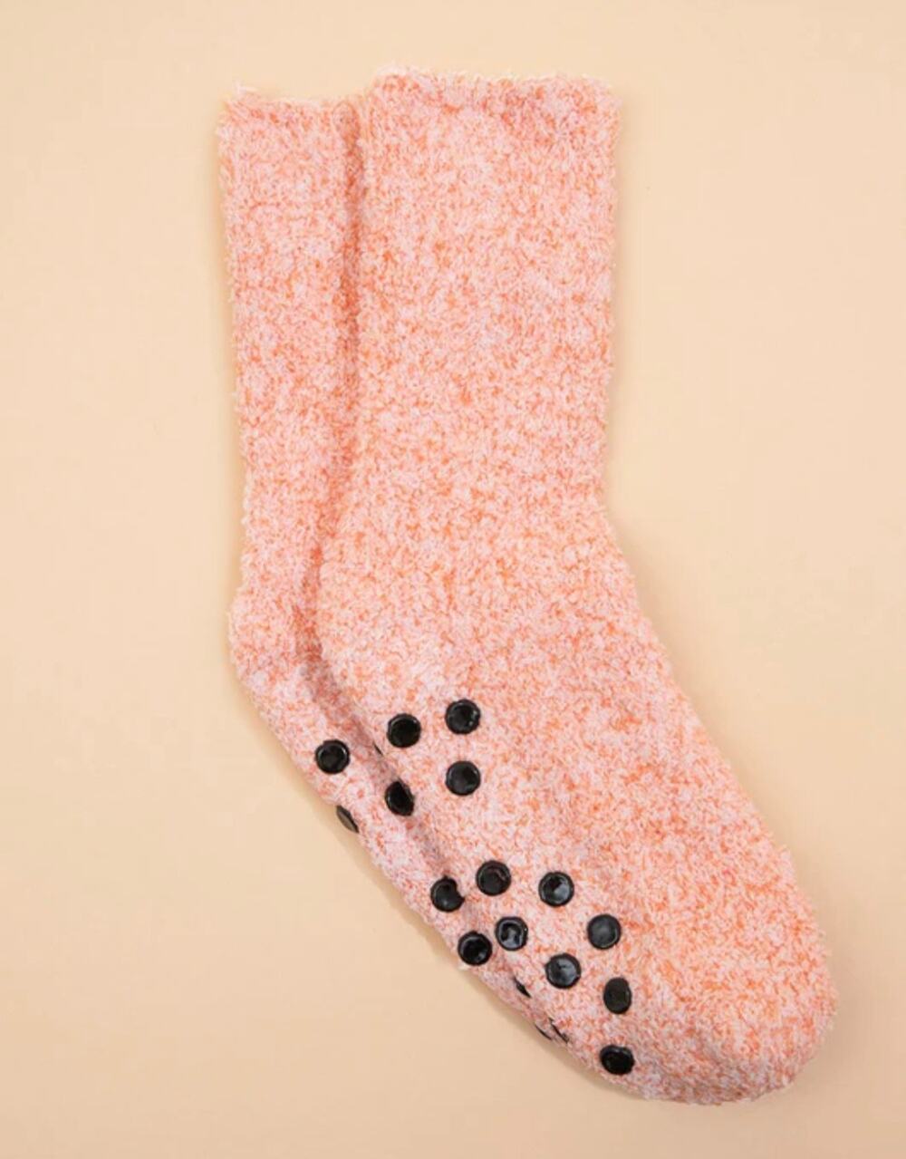 Shapermint Pink Fuzzy Slipper Socks Grippers Non Skid Size Small NWT Cozy